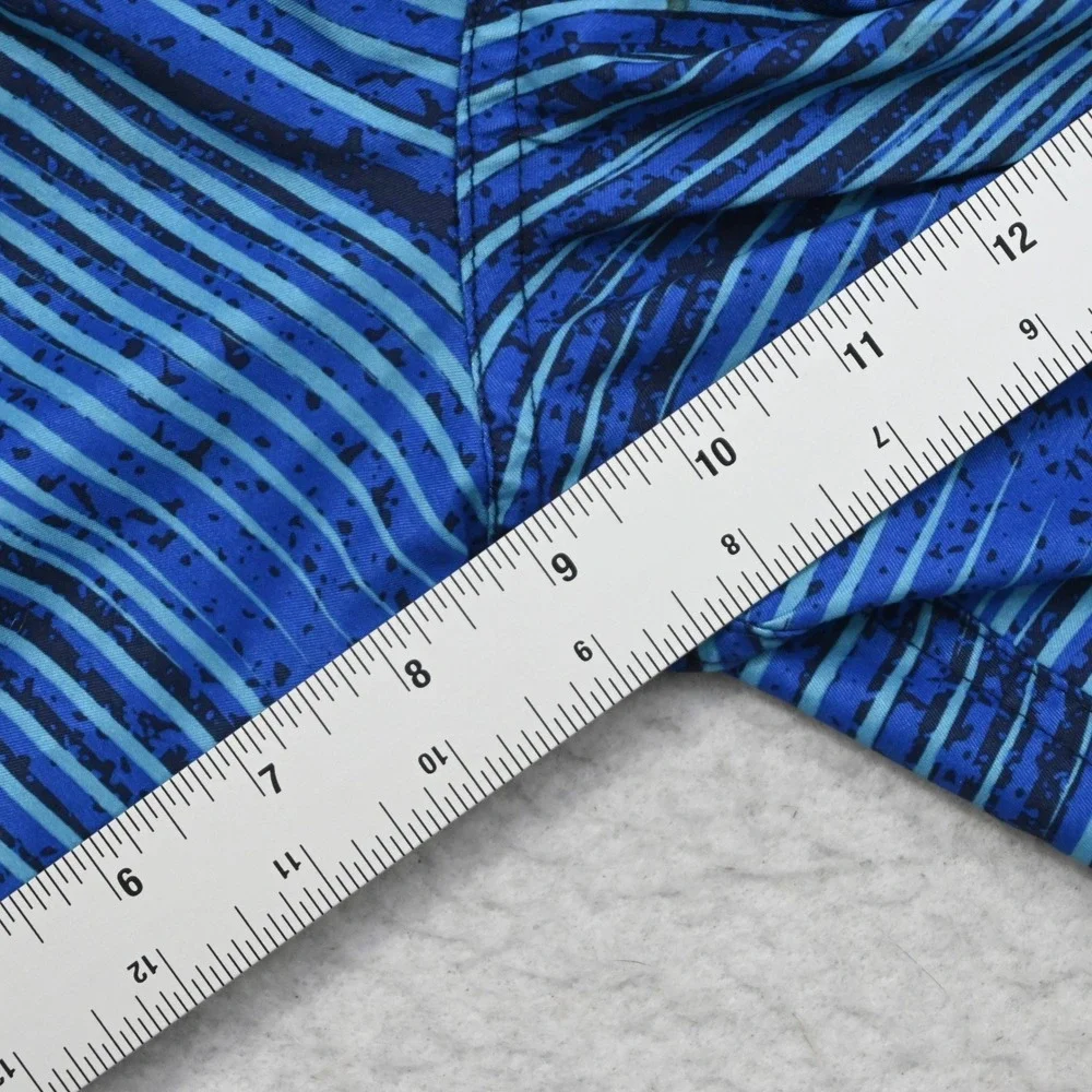 Nike Swim Trunks Men M Blue Striped Mesh Lined Board Shorts 9